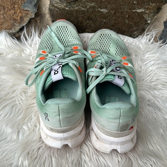 On Running Mint and Coral Sneakers - Picture 5 of 9